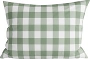 Obliečka na vankúš z mikrovlákna COUNTRY CHECK 70x90 cm, zeleno-sivá