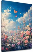 Obraz Motýle na Rozkvitnutej Lúke - Farebná Elegancia