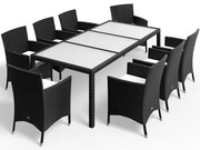 Sklo mliečne na ratanovú zostavu JANINA 17-dielna sedaciu súpravu