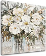 Obraz na plátne KVETY VO VÁZE 1 dielny XOBCH1674WE1 - 50x50 cm