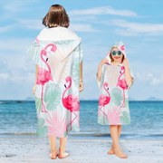 Plážové pončo FLAMINGO rodinná sada 2 ks, farebná