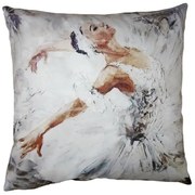 Zamatová obliečka na vankúš s baletkou Ballerina - 45*45 cm