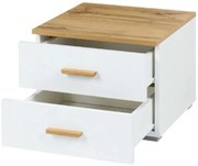 Nočný stolík wood 23 x 2 biela/wotan