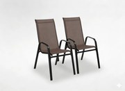 Garden Line SADA 2 HNEDÝCH ZÁHRADNÝCH STOLIČIEK 54 x 70 x 92 CM