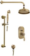 Sapho Sapho, KIRKÉ podomietkový sprchový set s pákovou batériou, 2 výstupy, bronz, KI42B-01