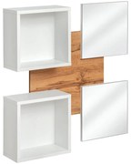 Polička+Zrkadlo Easy TYP07 wotan/biely