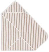 Osuška s kapucňou froté 75x75cm Stripe Olive Green