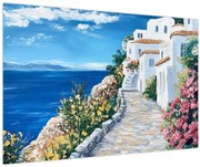 Obraz - Ulička pri mori (90x60 cm)