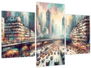Obraz - Život veľkomesta (90x60 cm)