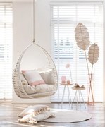 Vonkajší prírodno-krémový okrúhly koberec Miami Outdoor S - Ø 118 cm