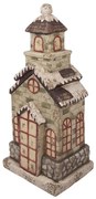 Béžová antik dekorácia domček kostol - 36*30*80 cm