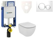 Cenovo zvýhodnený závesný WC set Geberit na zamurovanie + WC Ideal Standard Tesi 110.302.00.5NF4