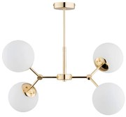 Luster na tyči FOTON  4xE14/40W/230V zlatá/biela