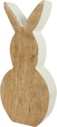 Drevený veľkonočný zajac NUBBIN 18 cm, biely