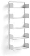 Nástenný regál SHAPE, zákl. sekcia, laminát. police, V 1951 mm, biela/biela