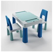 TEGA BABY - Detský stolík so stoličkami tyrkysová/modrá/biela