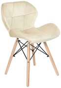 Jedálenská stolička MURET zamatová, béžová