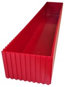 Plastová krabička na náradie 70-600x100 mm, červená