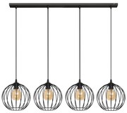 Luster na lanku MERCURE 4xE27/15W/230V čierna