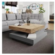 Konferenčný stolík NENANI 34x70 cm šedá/dub wotan