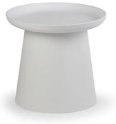 Plastový kávový stolík FUNGO, priemer 50 cm, biely