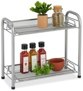 Stojan na korenie s 2 policami RD47536, strieborná