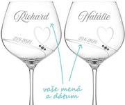 Svadobné poháre na Gin Tonic Diamante Romance, 2 ks