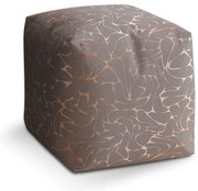 Taburet Cube béžové vzory, sivá