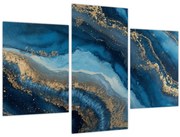 Obraz - Modrá mramorová abstrakcia (90x60 cm)