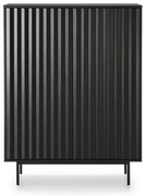 Čierna vysoká komoda 97x130 cm Sierra - Teulat