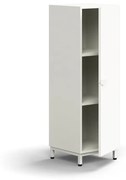 Skriňa QBUS, 2 police, na nožičkách, s madlom, 1252x400x420 mm, biela
