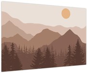 Obraz - Hnedé pohorie N⁰1 (90x60 cm)