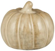 IB Laursen Kameninová dekorácia tekvice PUMPKIN STANDING Ø8 cm krémová