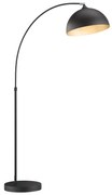 Čierna stojacia lampa s kovovým tienidlom (výška 200 cm) Leitung – Fischer & Honsel