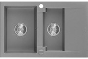 Mexen Gaspar - drez granitový 73,7x47,5cm, 1,5-komorový, šedá, 6507731505-71