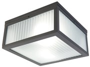 Inteligentné vonkajšie stropné svietidlo čierne s rebrovaným sklom vrátane WiFi A60 - Charlois