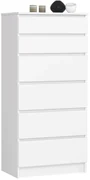 Komoda Kuba 60 cm - 6 šuplíkov biela