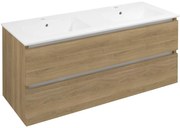 Sapho Sapho, EZARA dvojumývadlová skrinka 120x55x46cm, dub cuneo, EZ121-2525
