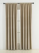 Zamatové zatemňovacie závesy Cesar prírodné - 140 x 250 cm (2ks) - riasiaca stuha