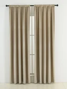 Zamatové zatemňovacie závesy Cesar prírodné - 140 x 250 cm (2ks) - riasiaca stuha