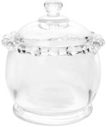 Sklenená úložná dóza na curovinky - Ø 8*10 cm