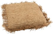 Prírodné lykové podsedák / puf so strapcami Raffia - 88 * 88 * 22cm