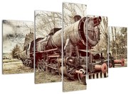 Historický obraz lokomotívy (150x105 cm)