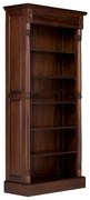 furniture-nabytek.cz - Masívna knižnica Cambridge II z mahagónu, lakovaná, hnedá – 85×36×180 cm