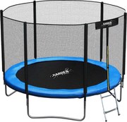 Trampolína s vonkajšou sieťou 252 cm Gardenline - modrá