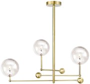 Toolight Toolight, Závesná lampa sklenené gule 3 ks APP918-3CP, zlatá, OSW-03230