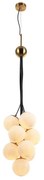 Klausen 109004 - Luster na lanku GRAPES 10xE27/7W/230V bronz/biela