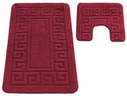 Sada kúpeľňových koberčekov Montana Ethnic Barn Red