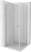 Mexen Lima Duo sprchovací kút so skladacími dverami 90 (dvere) x 90 (dvere) cm, 6mm číre sklo, chrómový profil, 856-090-090-02-00