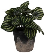 Čierno-sivý keramický obal na kvetináč S - Ø 12*11 cm